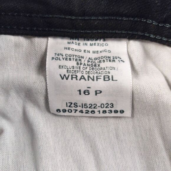 Wrangler Women’s Black Jeans Size 16P High Rise Bootcut Stretch Classic Fit - Picture 8 of 12